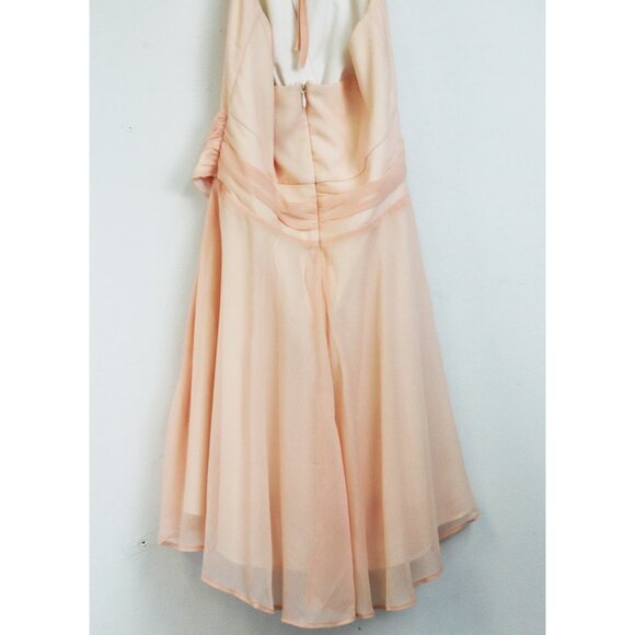 NBD Chiffon Halter Fit & Flare Mini Dress Pink S - Picture 7 of 7